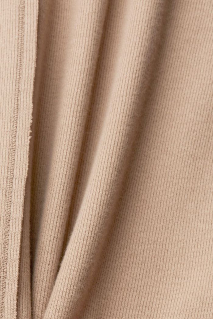Stand-up collar sweatshirt, cotton blend, TAUPE, detail image number 1