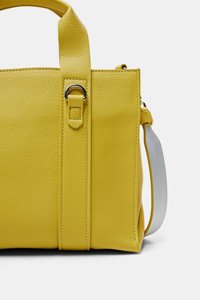 Faux leather shoulder bag, YELLOW, detail image number 1