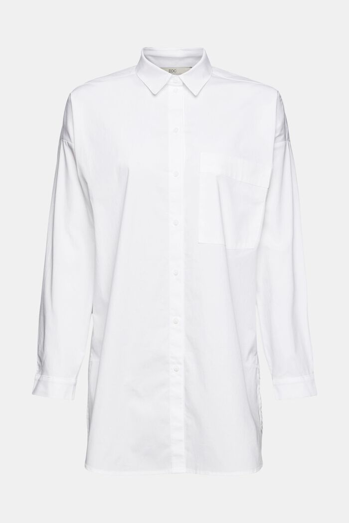 Oversized shirt blouse, WHITE, detail image number 5