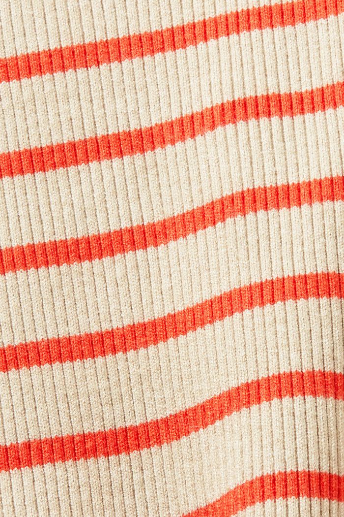 Short-sleeved ribbed sweater, LIGHT TAUPE, detail image number 6