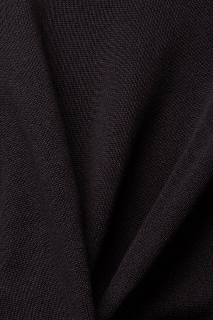Sustainable cotton knit jumper, BLACK, detail image number 1
