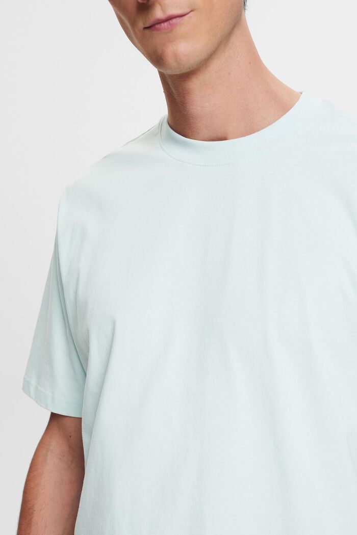 Cotton crewneck T-shirt, LIGHT AQUA GREEN, detail image number 2