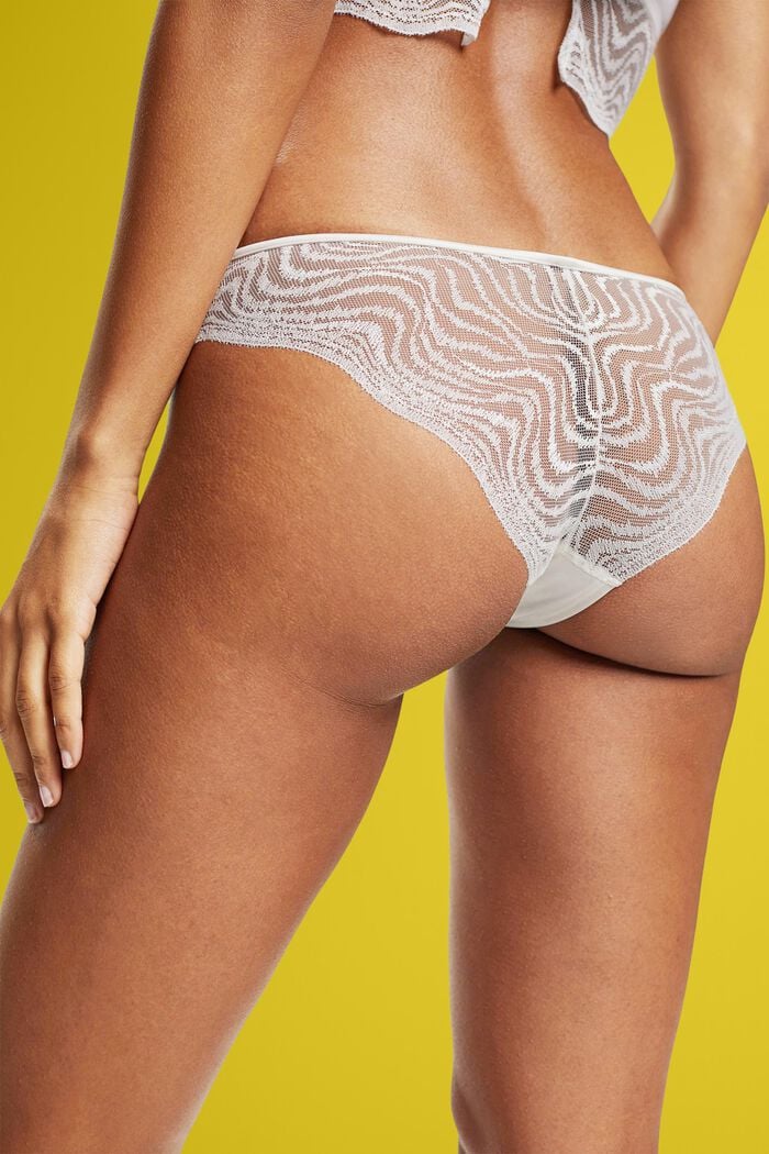 Mini briefs with lace, OFF WHITE, detail image number 3