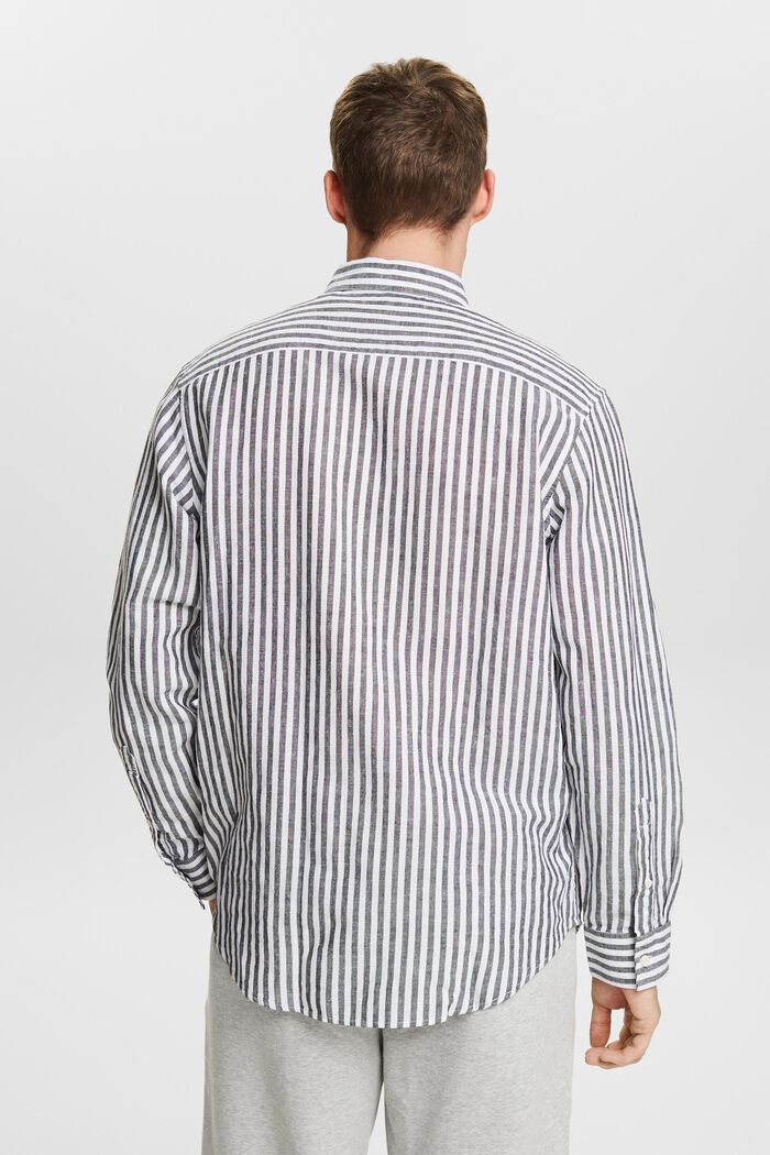 Striped Cotton Poplin Shirt, NAVY, detail image number 2