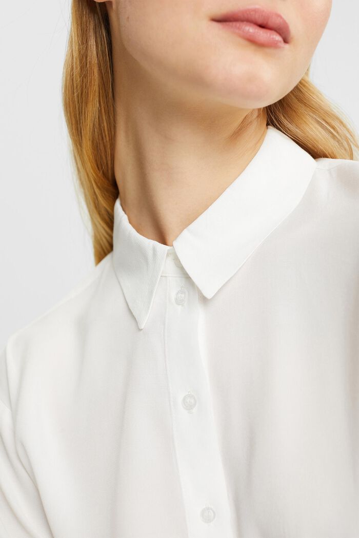 Shirt blouse, LENZING™ ECOVERO™, OFF WHITE, detail image number 0