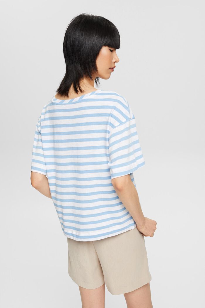 striped T-shirt, LIGHT TURQUOISE, detail image number 3