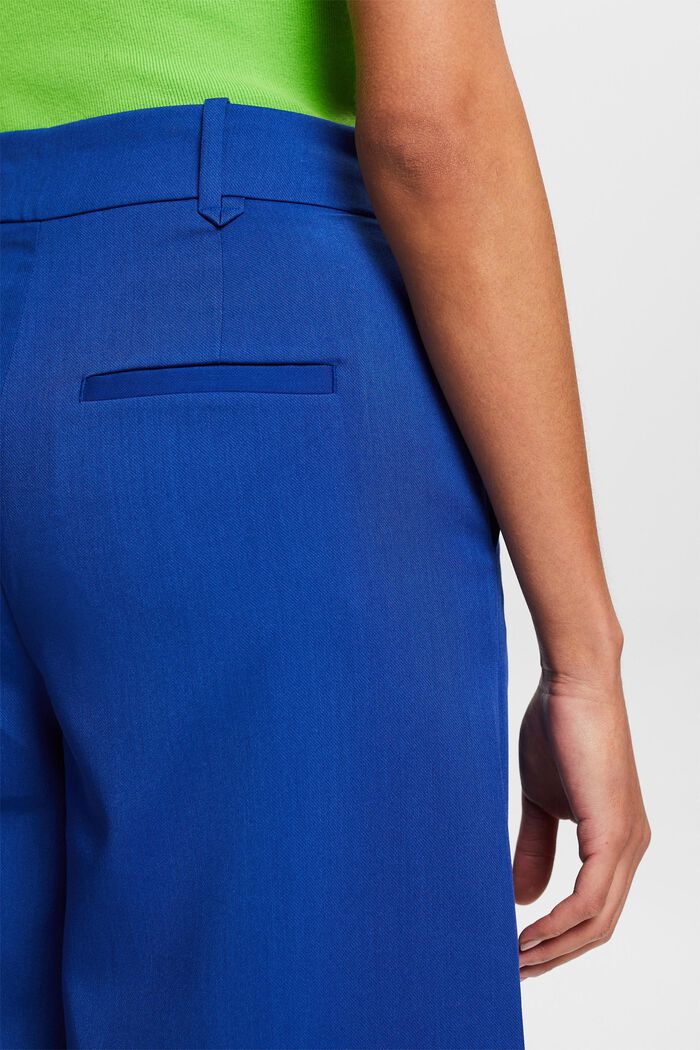 Twill Wide Leg Pants, BRIGHT BLUE, detail image number 4