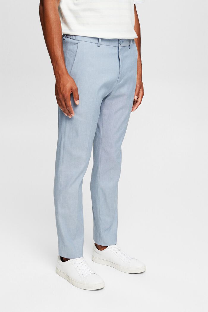 HEMP mix & match trousers, GREY BLUE, detail image number 0