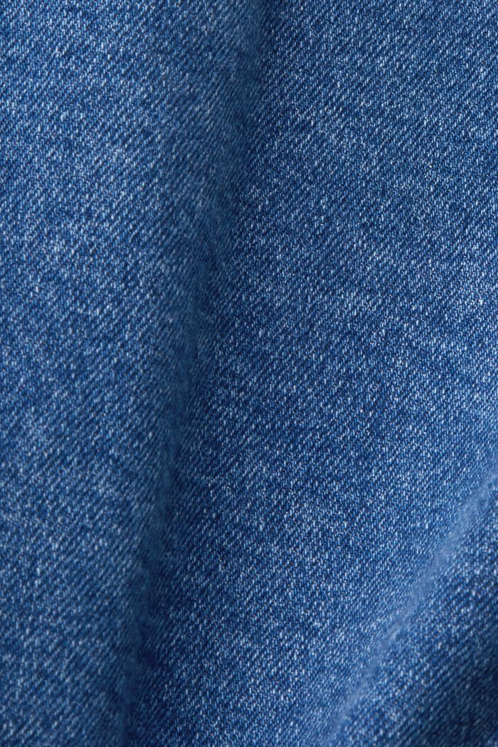 Frayed Cropped Denim Jacket, BLUE DARK WASHED, detail image number 5