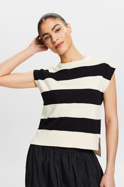 Striped Sleeveless Sweater