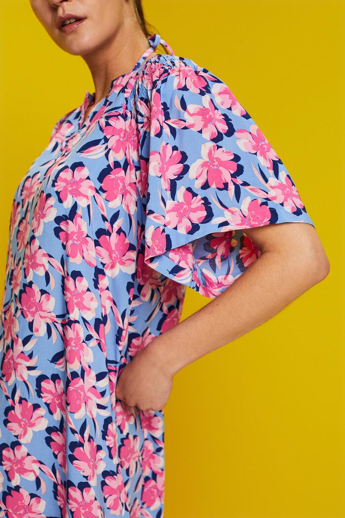 Printed Beach Tunic, LIGHT BLUE LAVENDER, detail image number 2