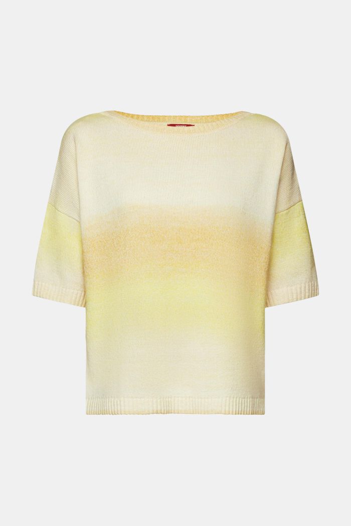 Short sleeve jumper, cotton blend, BRIGHT YELLOW, detail image number 6