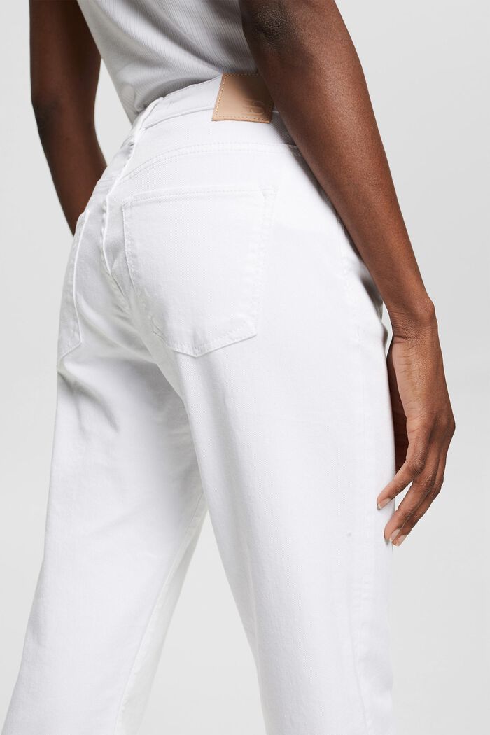 Cotton trousers with stretch, WHITE, detail image number 5