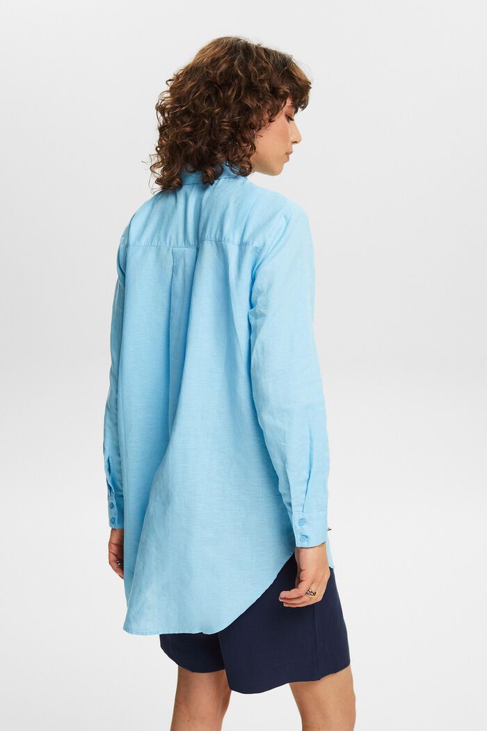 Linen-Cotton Shirt, LIGHT TURQUOISE, detail image number 2