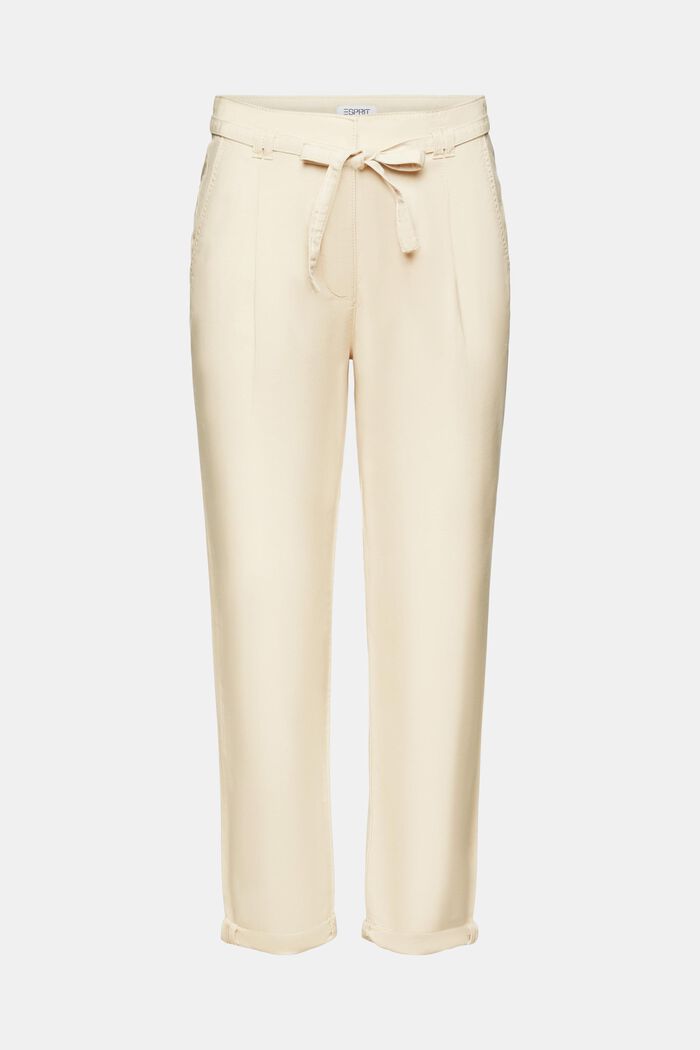 Belted Chino Pants, CREAM BEIGE, detail image number 7