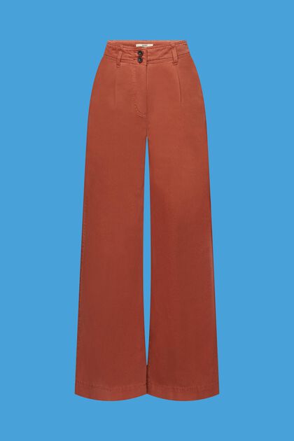 Wide leg chino trousers
