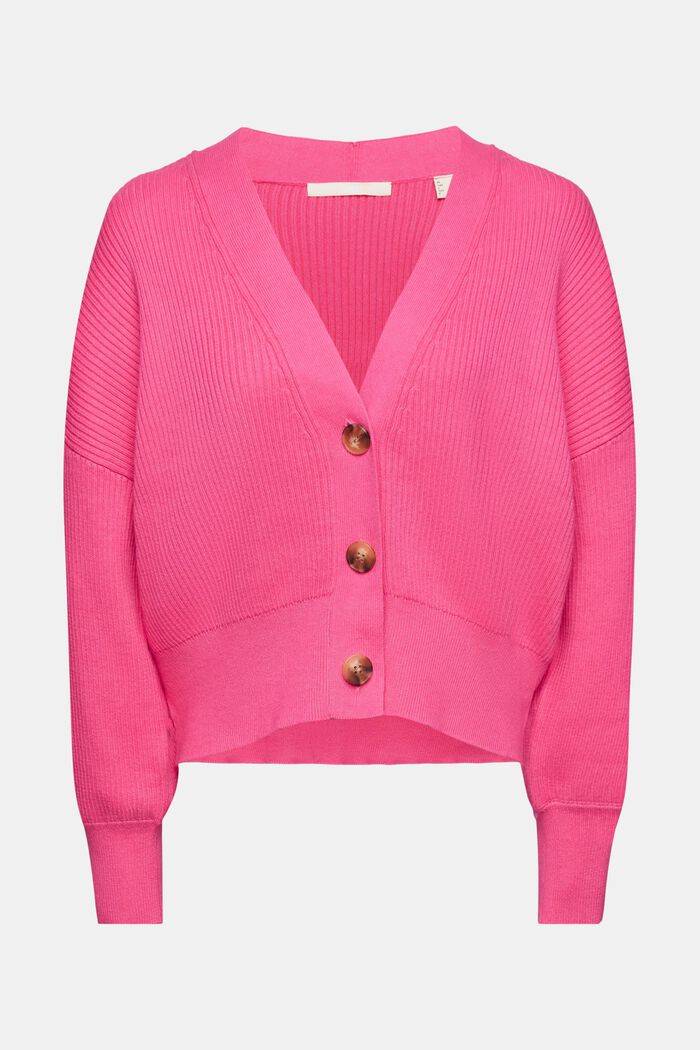 Knitted Cardigan, PINK FUCHSIA, detail image number 6