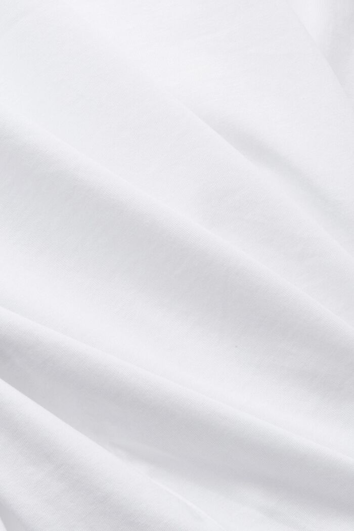 Cotton t-shirt with print, WHITE, detail image number 4
