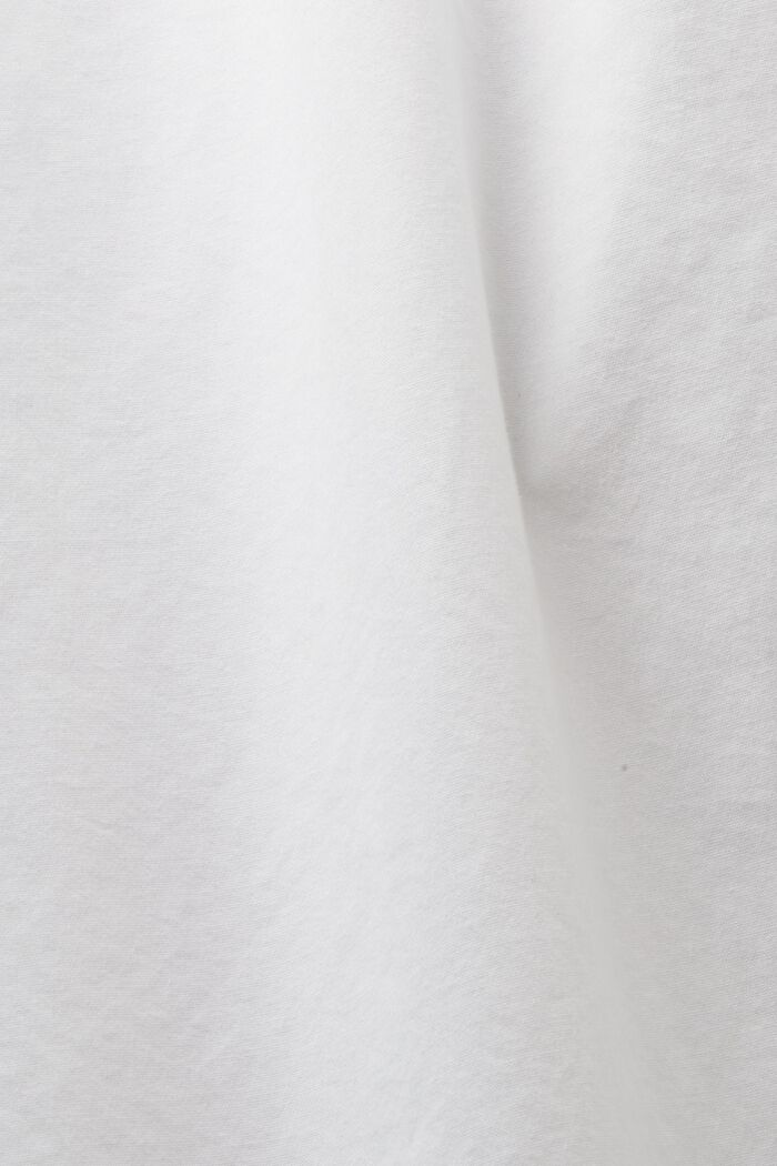 Poplin button-down shirt, 100% cotton, WHITE, detail image number 7