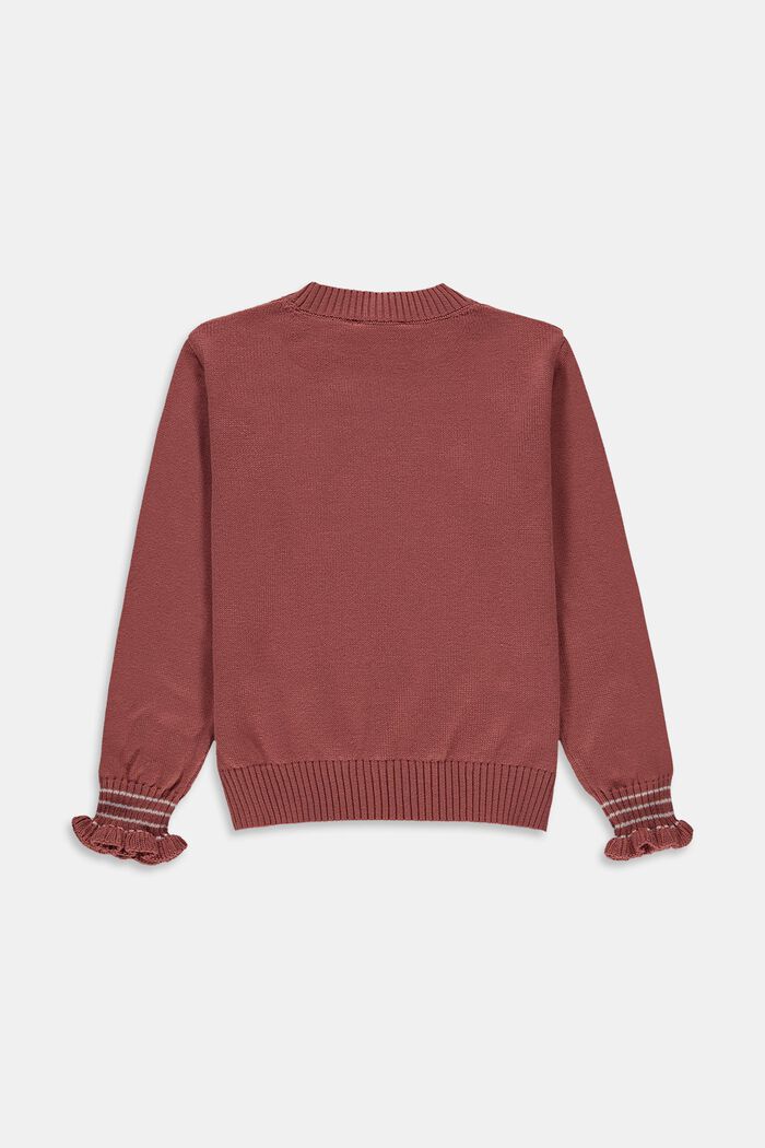 Cotton blend jumper with stripes