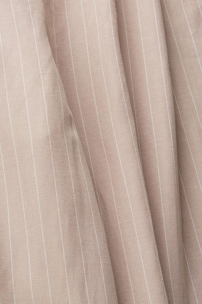 Linen blend: drawstring paperbag trousers, LIGHT TAUPE, detail image number 4