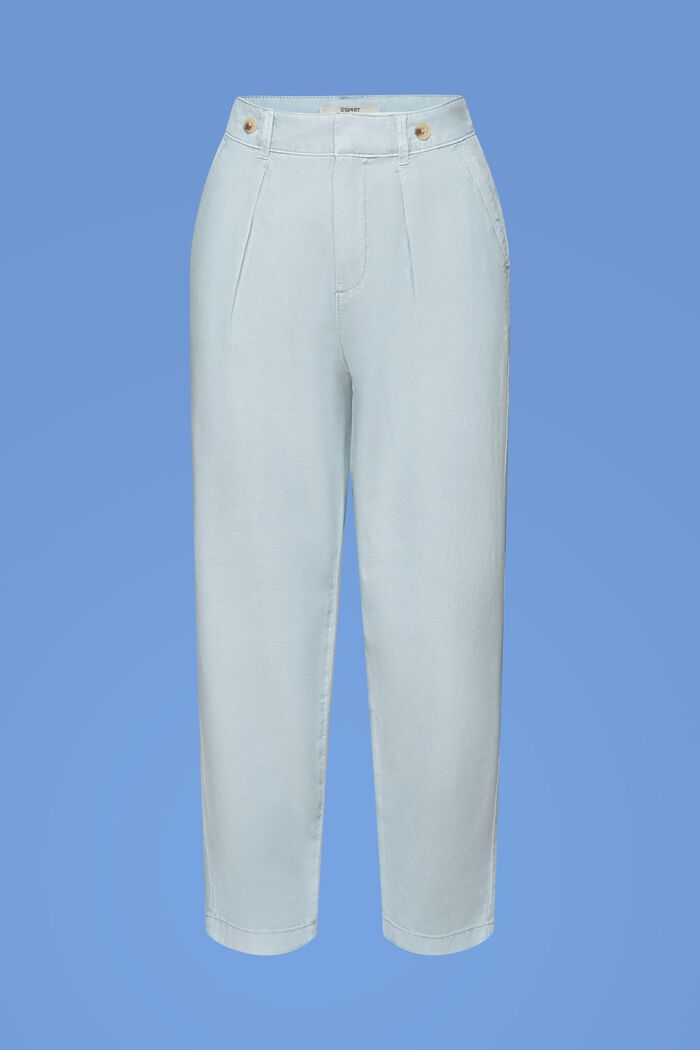 Chino trousers, linen blend, LIGHT BLUE LAVENDER, detail image number 7