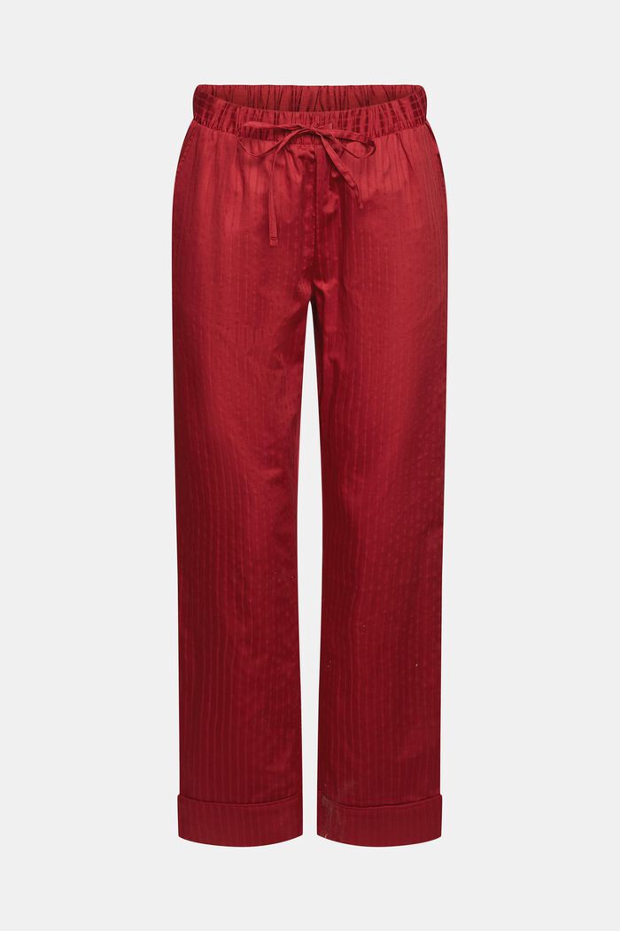Pyjama bottoms made of 100% cotton, CHERRY RED, overview