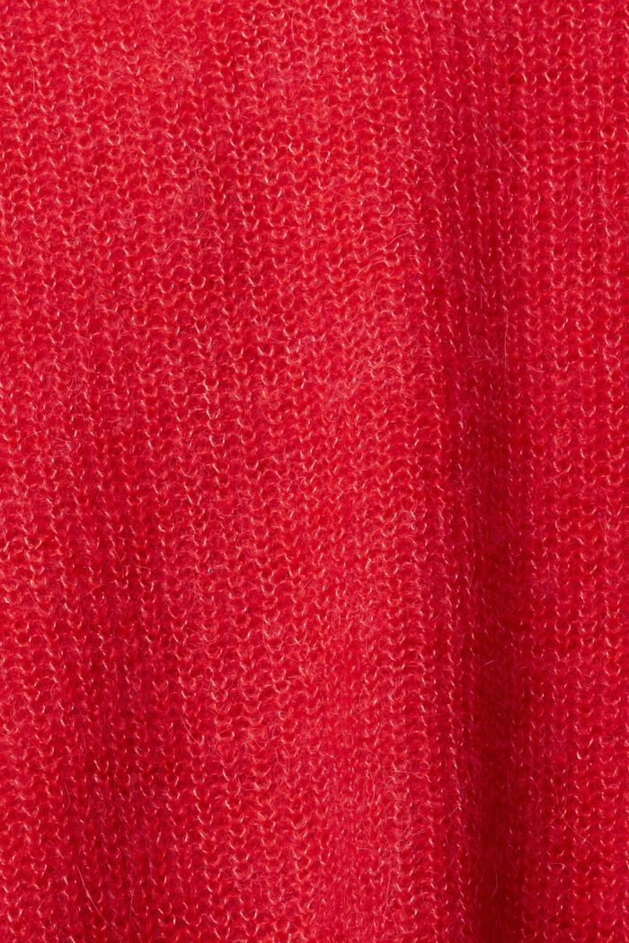 Alpaca blend: Cardigan, RED, detail image number 1