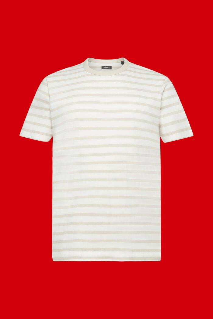 Striped sustainable cotton t-shirt, LIGHT TAUPE, detail image number 6