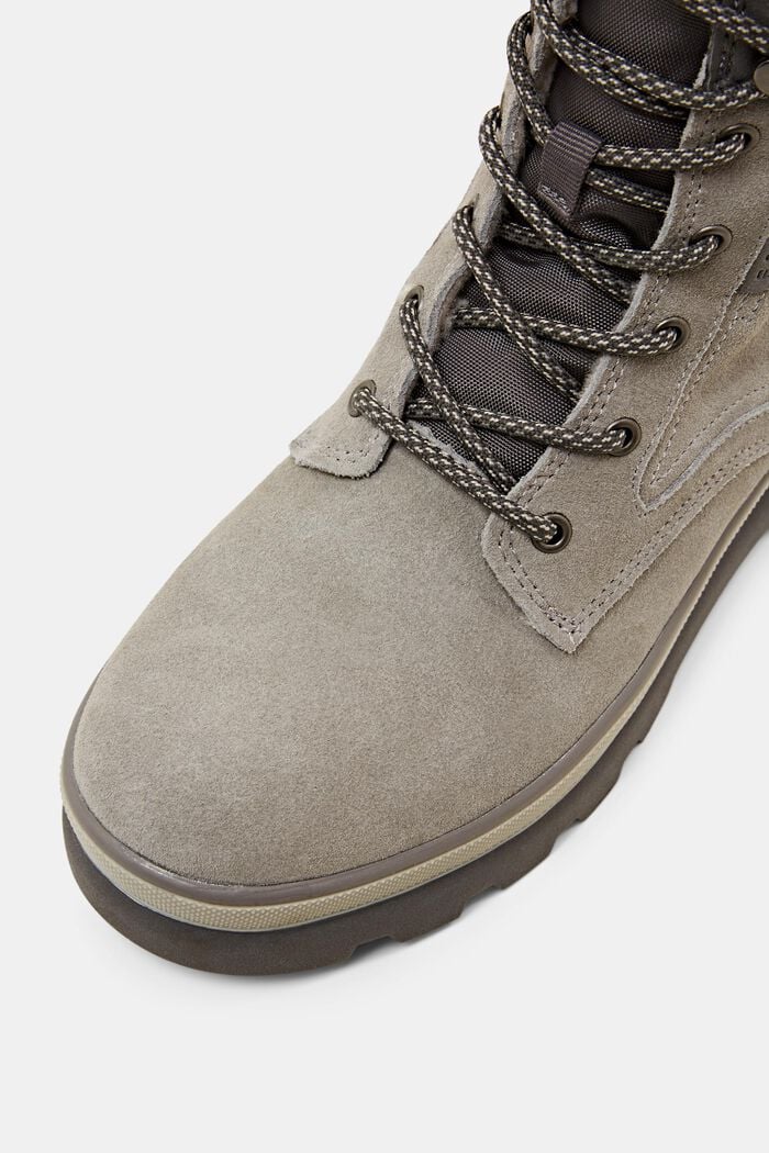 Suede Lace-Up Boots, GREY, detail image number 3