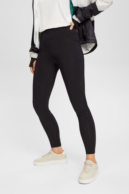 Leggings with pockets, BLACK, overview
