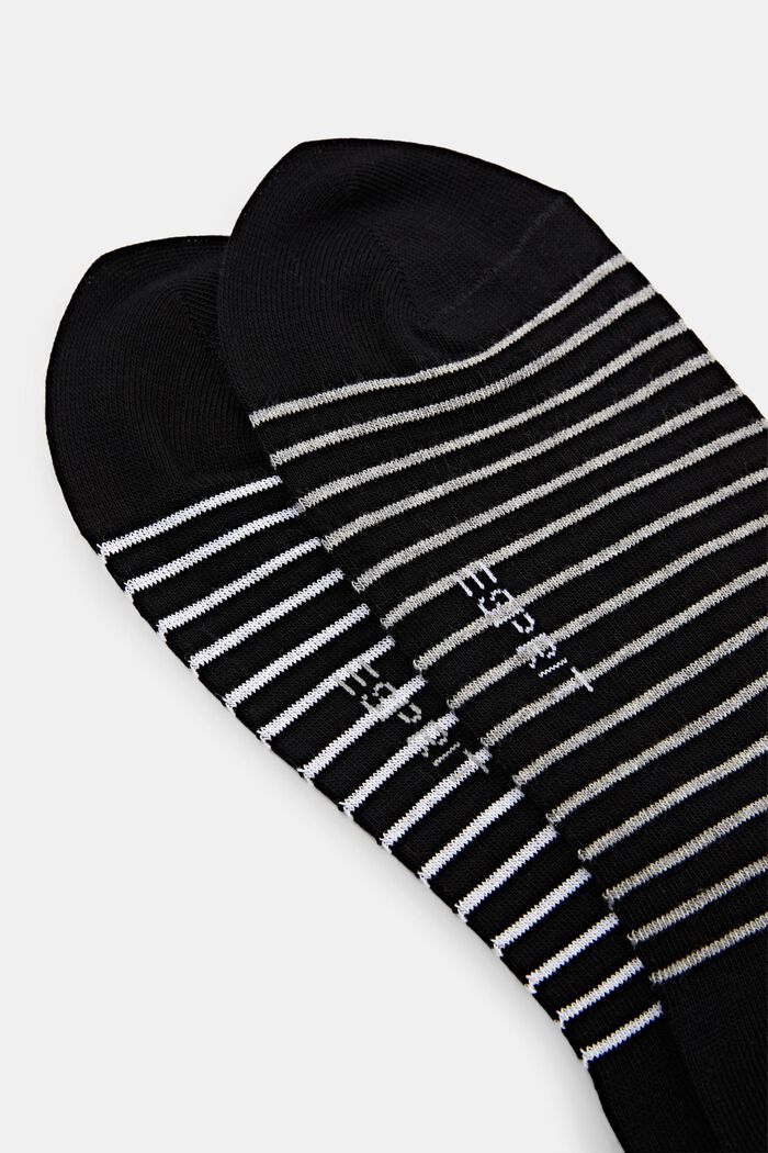 2-Pack Striped Chunky Knit Socks, BLACK, detail image number 2