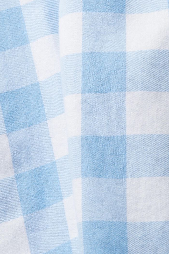 Vichy-checked flannel shirt of sustainable cotton, BRIGHT BLUE, detail image number 7
