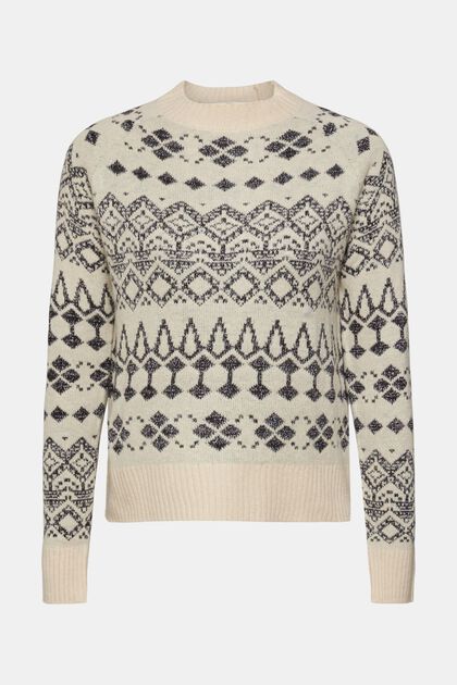 Jacquard jumper with glitter effect