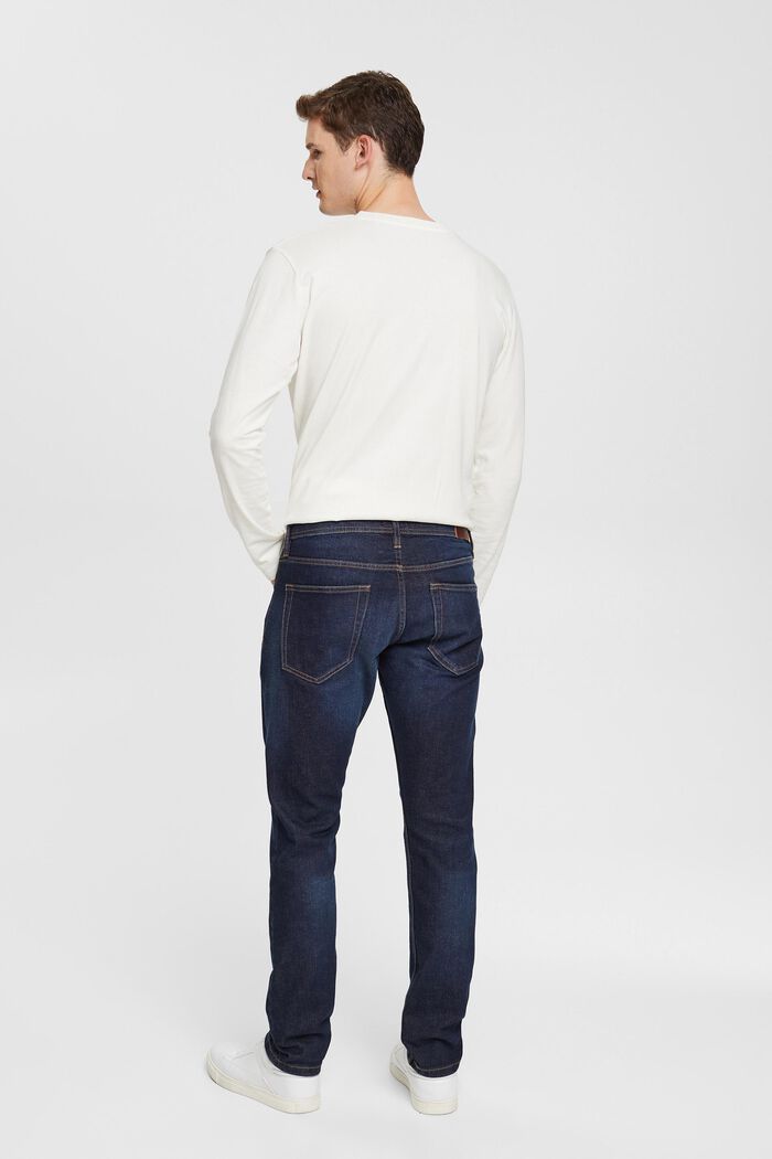 Stretch jeans containing organic cotton, BLUE DARK WASHED, detail image number 3
