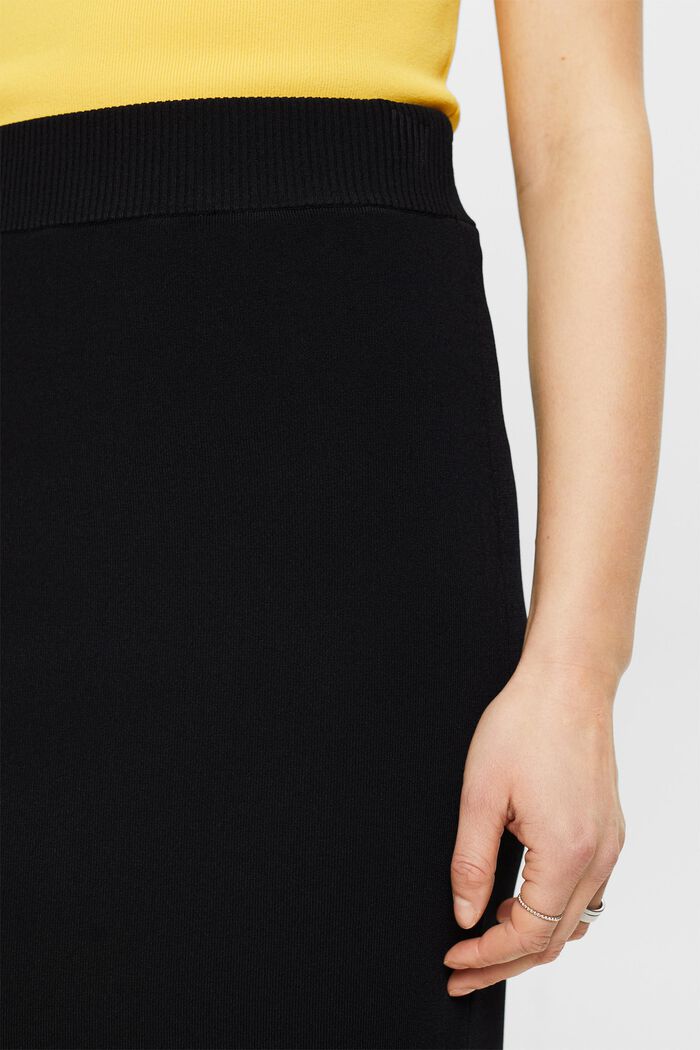 Tech Knit Midi Skirt, BLACK, detail image number 2