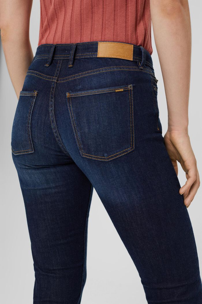 Stretch jeans made of organic cotton, BLUE DARK WASHED, detail image number 5