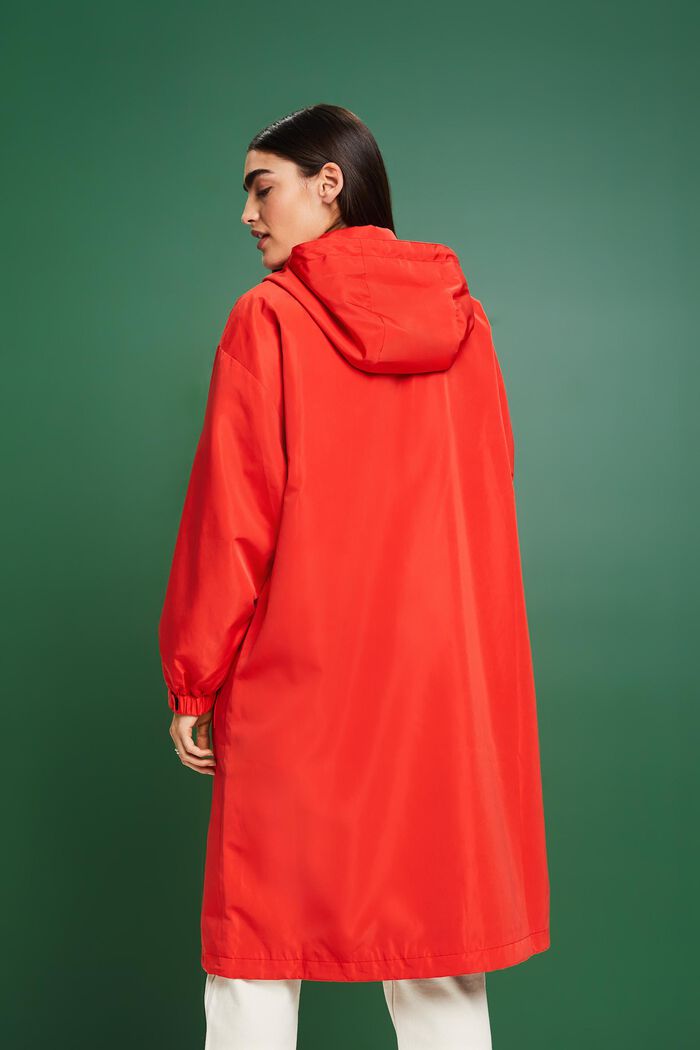 Detachable Hooded Coat, RED, detail image number 2