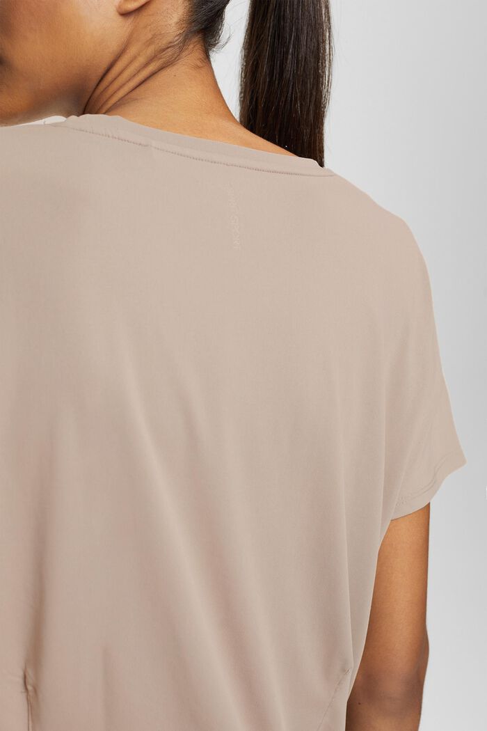 Active v-neck t-shirt with E-DRY, BEIGE, detail image number 6