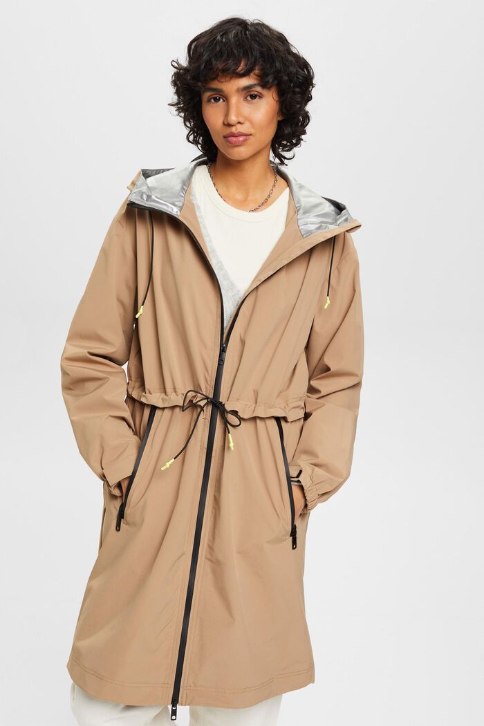 bleek tij Uitstekend ESPRIT - Rain coat with drawstring hood at our online shop