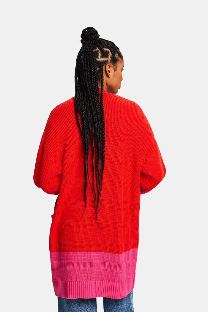 Structured Knit Cardigan, RED, detail image number 1