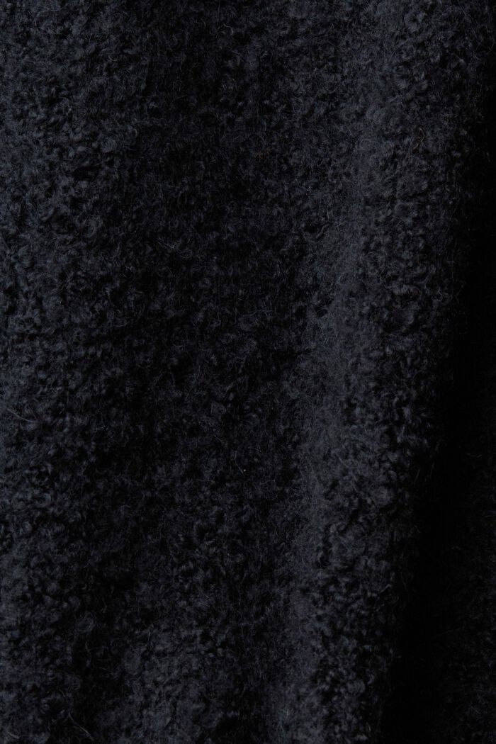 Wool blend cardigan with tie belt, BLACK, detail image number 1