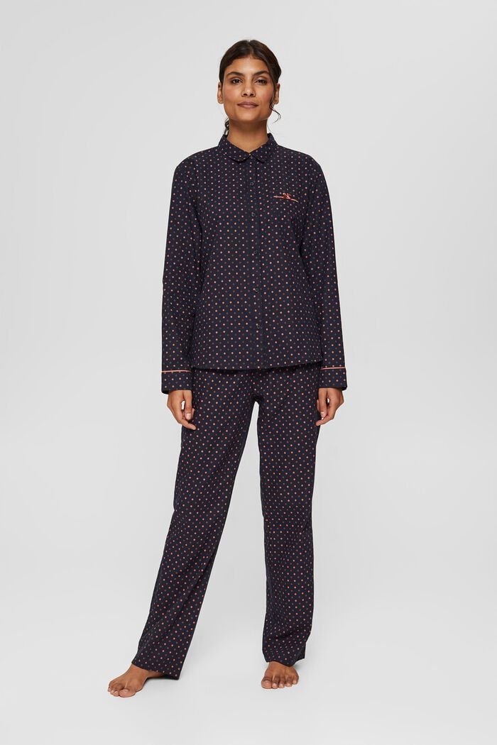 Pyjamas with a polka dot print, 100% organic cotton