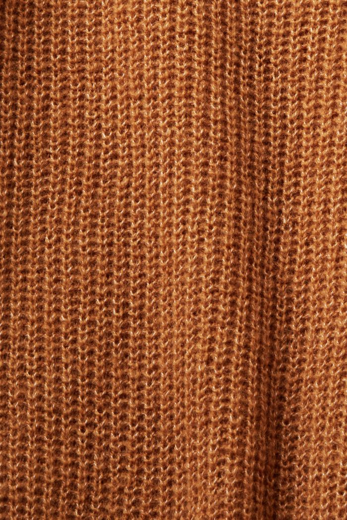 V-neck jumper, wool blend, CARAMEL, detail image number 5