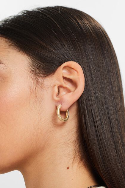 Textured Small Hoop Earrings