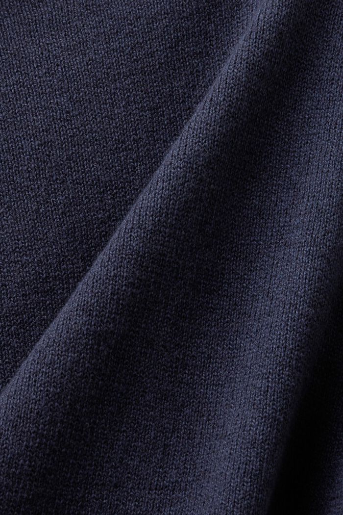 Cotton-Linen Sweater, NAVY, detail image number 5