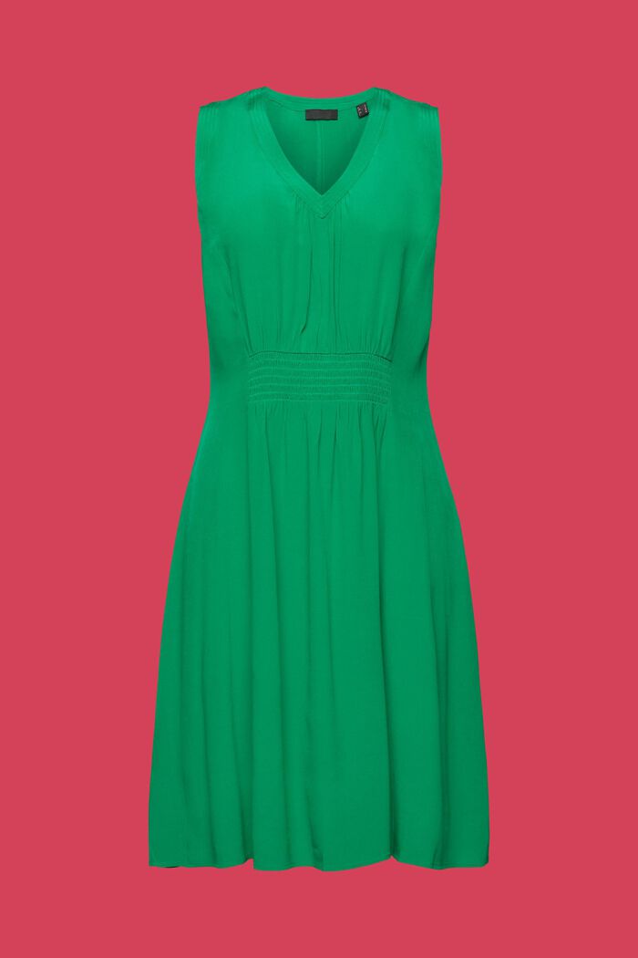 Smocked Waist A-Line Dress, GREEN, detail image number 6