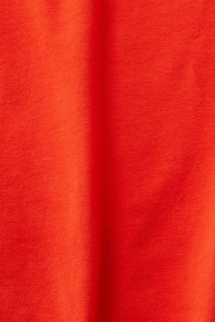 Long-sleeved top with asymmetric neckline, RED, detail image number 6