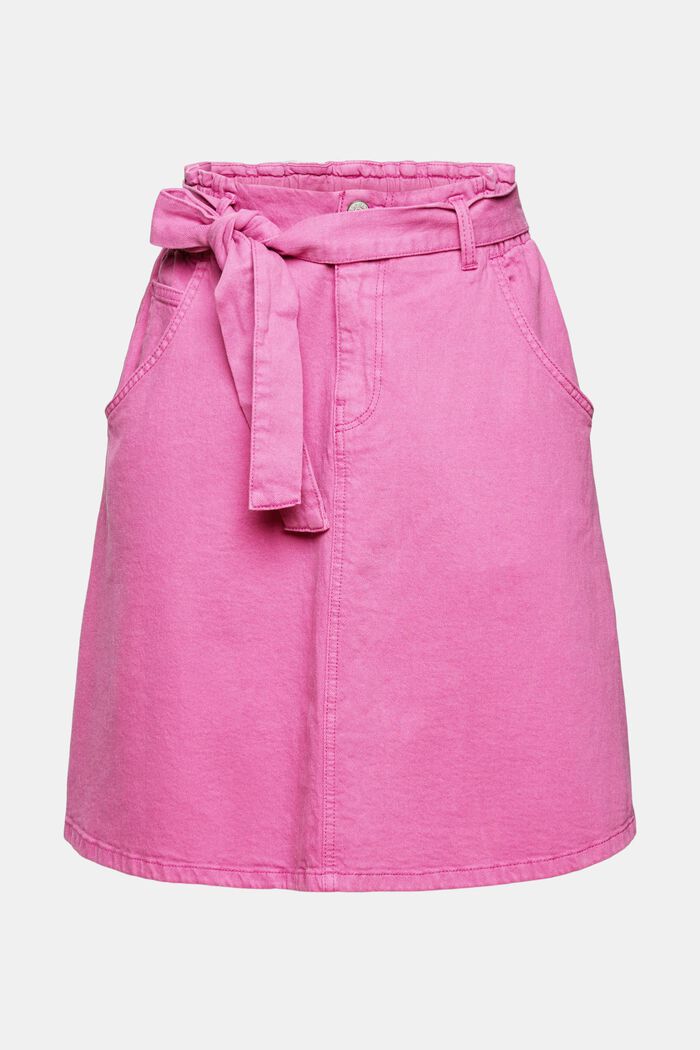 Containing hemp: skirt with a tie-around belt, PINK FUCHSIA, detail image number 6