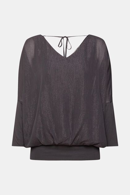 Metallic chiffon blouse